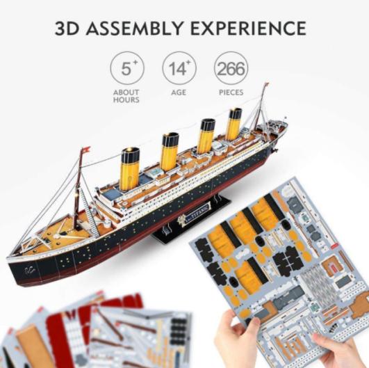 Jigsaw Pàipear Tiodhlac Co-là-breith DIY Stadium 3D Puzzle airson Inbhich