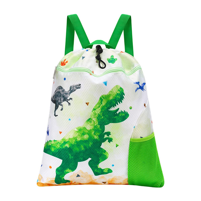 Cute Large Comas Dinosaur Kids Drawstring Backpack